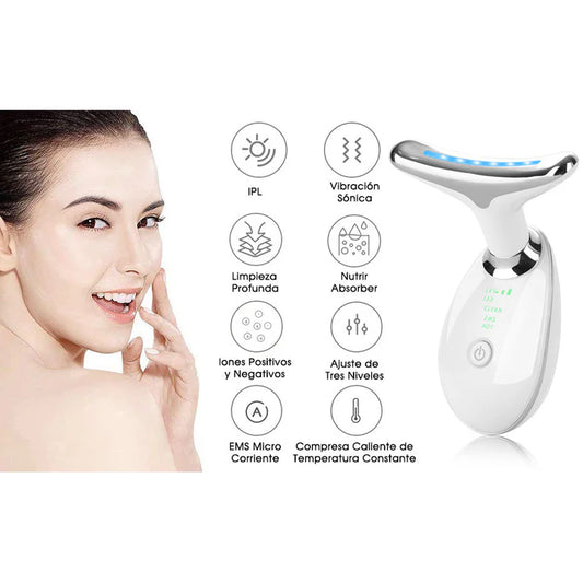Masajeador Facial LED Rejuvenecedor | Efecto Lifting, Reafirma la Piel y Reduce Arrugas