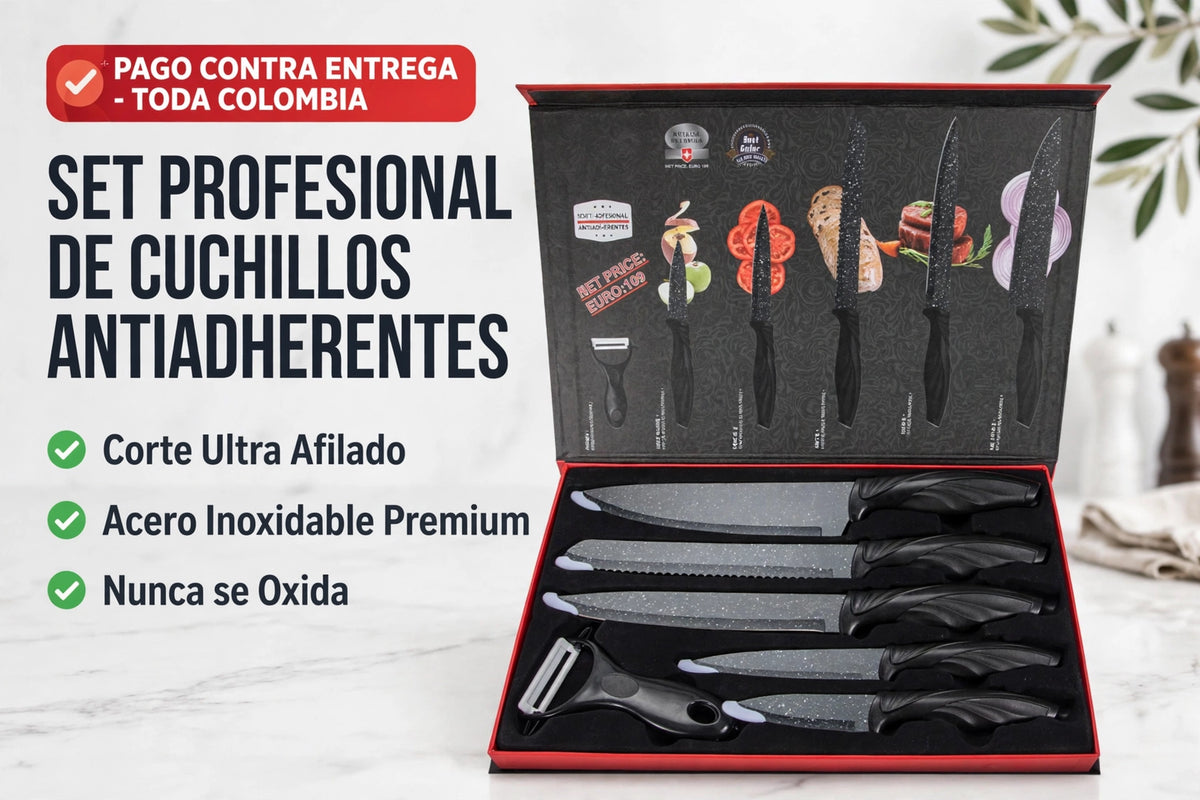 Juego de Cuchillos Antiadherentes